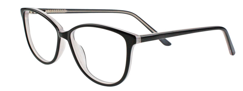 Budget Damenbrille, schwarz-weiß milky - 1-2-3 Brille - Online Shop