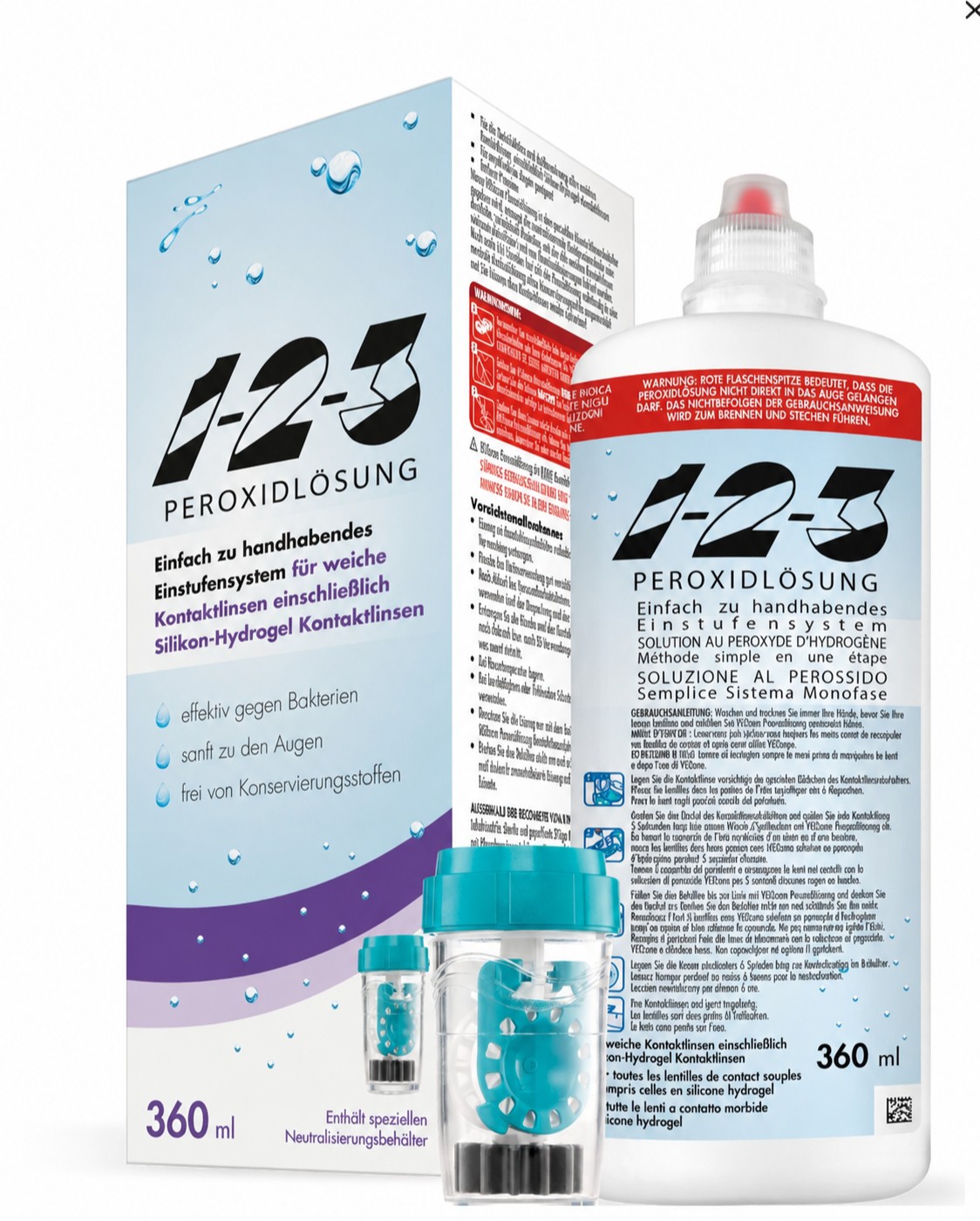 1-2-3 Peroxidlösung 360 ml made by Bausch+Lomb